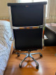 Midcentury Modern Black Leather Office Chair