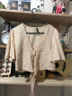 Zara Linen Bell Sleeve Top/blouse