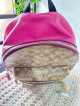 Coach Charlie Backpack in Signature Canvas - Pink