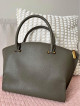 Charles & Keith Curved Zip Tote Bag (Olive)