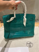 HERMES Birkin 35 Emerald Malachite Green/Palladium Matte Alligator