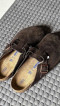 Original Birkenstock Boston Clogs Suede Leather - Mocha