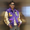 L.V. VARSITY BOMBER JACKET FASHION COAT