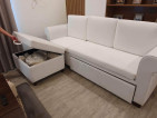 Sectional Sofabed With Storage Ottoman