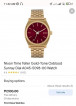 NIXON Womens Time Teller Gold / Oxblood Sunray Dial