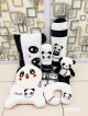 NEW Panda Set Of Pillows & Bear