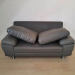 Gray Leatherette Sofa (Uratex foam)