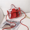 Faux Leather Handbag Transparent Jelly Casual Mini Messenger Shoulder Bag