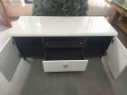 TV Console (glossy white fine wood)