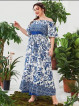 Fashion Casual Floral Maxi Dress with belt Chiffon