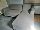 USED L Shape Sofa with 4 throw pillows