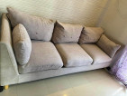 Three seater fabric sofa