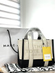 Marc Jacobs Leather Mini Tote Bag in Ivory Multi