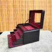 Black Leather Jewelry Organizer Box