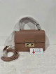 Furla Bella Top Handle Mini Handbag with Detachable Strap in Moonstone