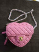Cc pink heart leather bag vip gift