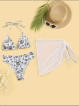 SHEIN 3in1 Floral Halter Triangle Bikini Swimsuit