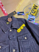 drew house chenille mascot patch trucker jacket