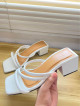 AUTHENTIC WHITE HEELS SANDALS