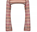 Striped Arm Sleeves Cover Cardigan Style