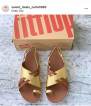 Brand new Fitflop loopy sandal artisan gold