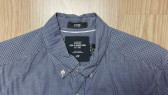 H&M Checkered Button Long Sleeve Polo