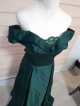Emerald Green Duchess Gown X Back