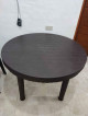 Used Round Plastic Dining Table with 3 Chairs