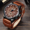 Leather waterproof watch