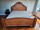 Large Wooden Bedframe + Mattress