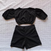 PUFF SLEEVE TOP WITH SHORT