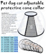 Pets dog cat adjustable protective cone collar