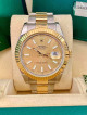 Authentic Rolex DateJust II 18k Gold and Steel Champagne Stick Dial Watch for Me