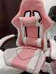 Pink Gaming Chair with Massager