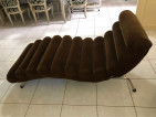 Brown Velvet Relaxing Recliner