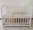 Katoji Wooden Crib White Baby Crib