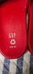 GAP STRIPE SLIDES SIZE 8-9 RED