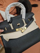 Birkin Premium Leather Hand-Stitched Hand Bag