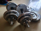 Dumbbell set chrome cast iron for takeall