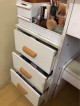 WHITE VANITY WITH SLIDING MIRROR FOR SALE