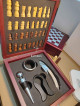 CHESSBOARD WITH WINE OPENER INCLUDED 4PCS SETS.