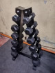 Hex dumbell w/ Dumbell tree 5lbs to 30lbs