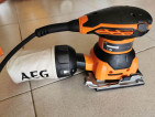 AEG FINISH SANDER 1/4" CLIP TYPE & VELCRO 2in1
