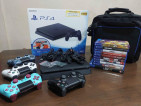 PlayStation 4 Slim 500gb black with Box, Accessories and Freebies