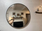 Ikea Lindbyn round mirror black 80cm