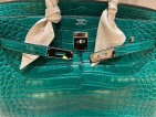 HERMES Birkin 35 Emerald Malachite Green/Palladium Matte Alligator