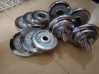 Dumbbell set chrome cast iron for takeall