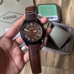 Fossil Men's FS5088 Brown Leather Quartz Watch