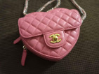 Cc pink heart leather bag vip gift