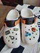 [Super] Authentic Crocs All-Terrain Clog (White) Size M11 with Gamer Jibbitz Set